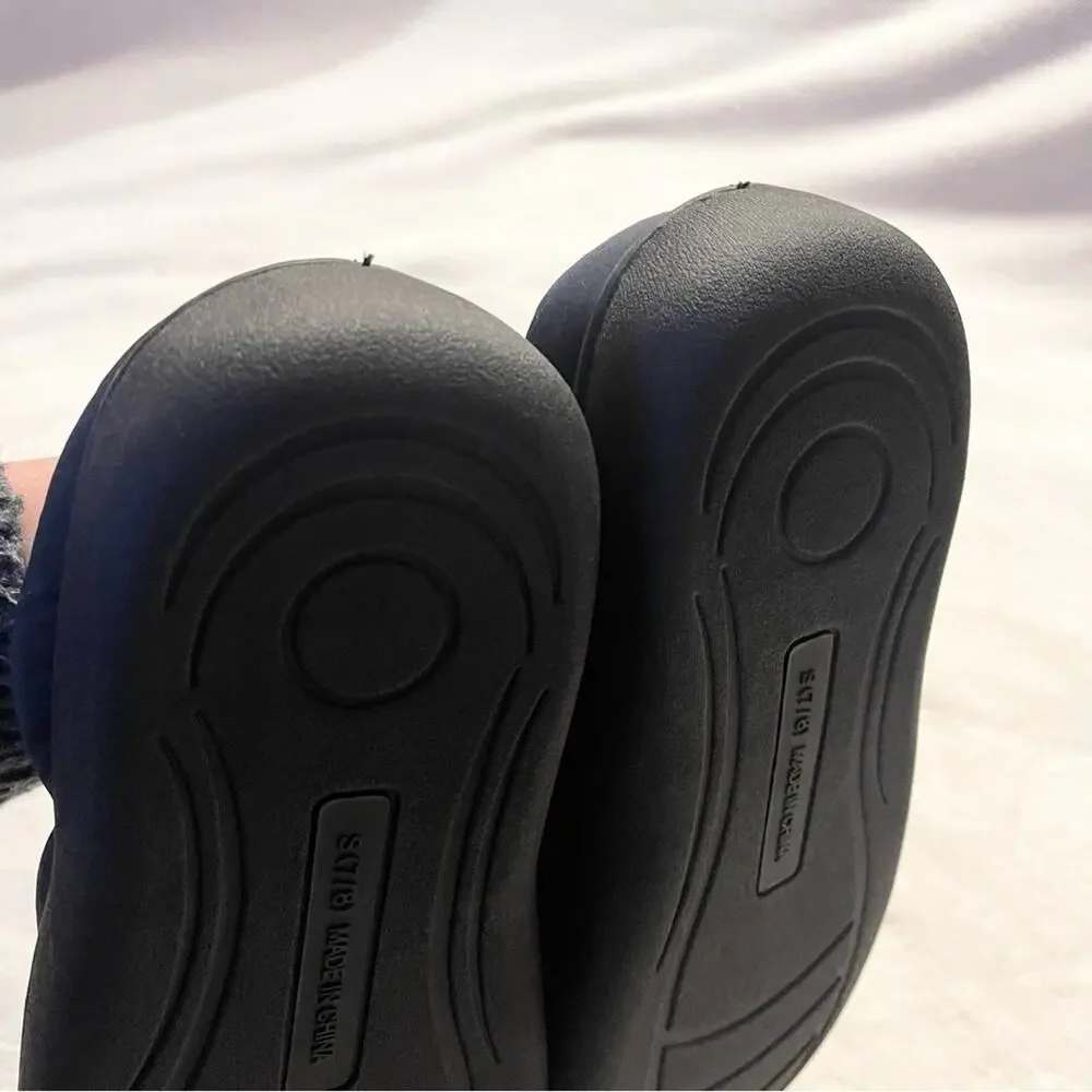 Abound Mens Nylon Closed Toe Indoor Outdoor Slippers Navy Blue Size 7/8‎ NWOT
